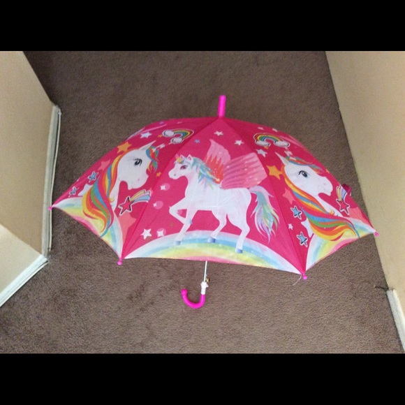 Other - SOLD OUT PInk unicorn kids foldable Umbrella
